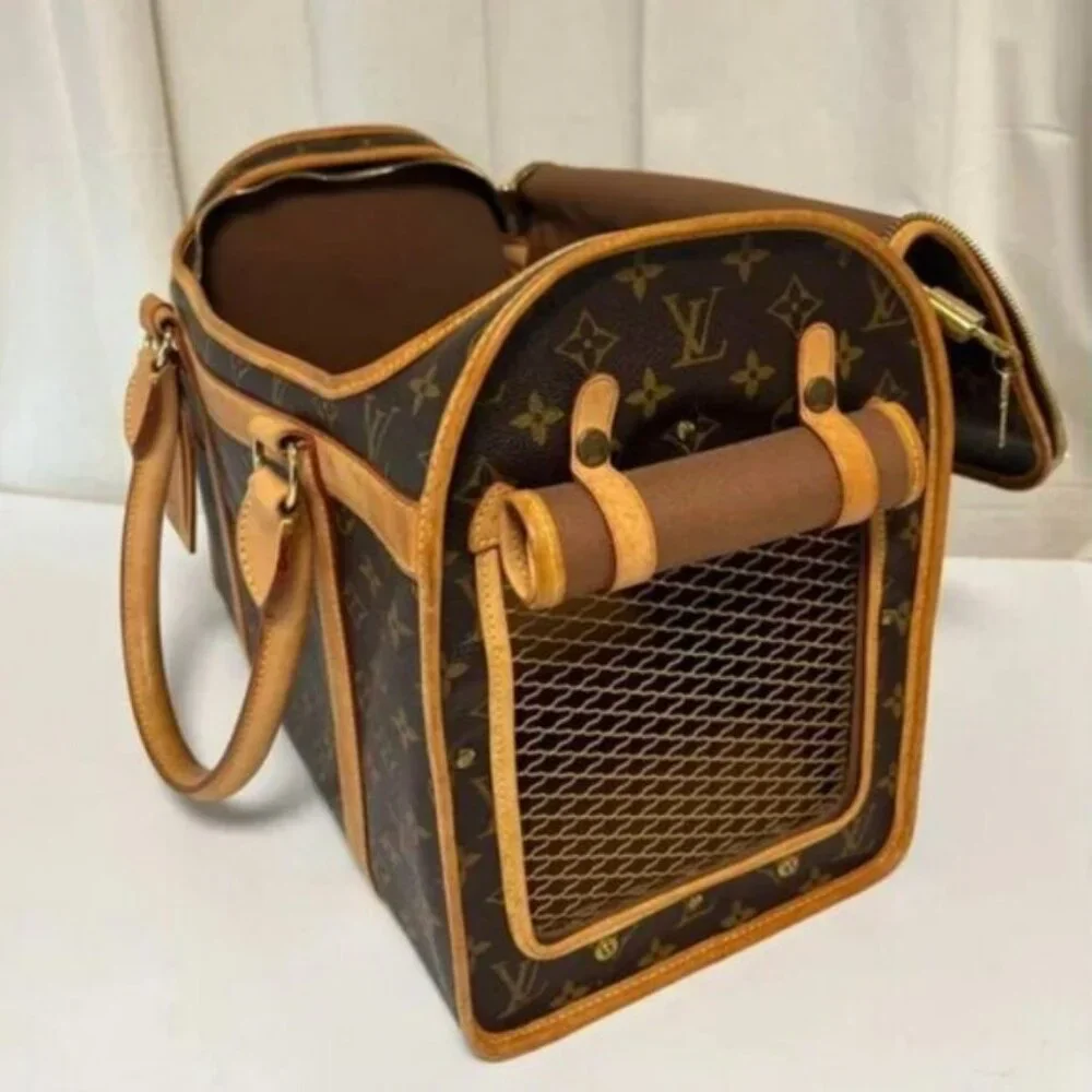 Louis Vuitton Sac Chien 40 Dog Carrier Monogram Pet Travel Bag Purse - Picture 1 of 16